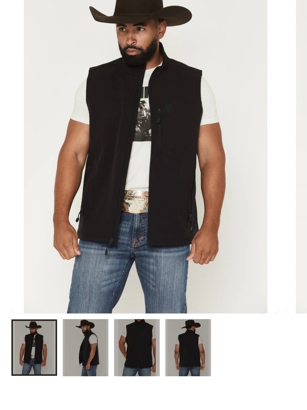 Rank 45 Men's Black Softshell Vest - Unbranded